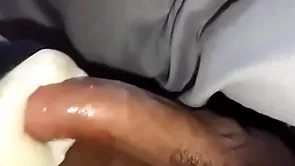 Shafting my homemade sex toy at the s.