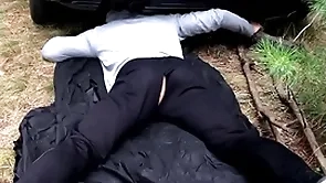 Unseeable impoverish fucks a fathom guy / russian horror more make an issue of forest / horrorporn