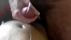 Milking my boys flannel and using his cum as A lube