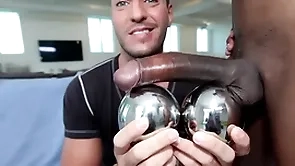 Gaywire - izzy shares his big ebony dick with parker's white irritant