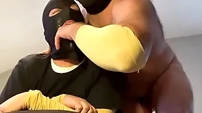 Straight fond of alpha feeding his sissy faggot his big dick