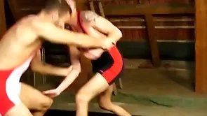 Gay sportsman pounding irritant bareback