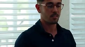 Hot blithe writer fucks friend's young stepbrother