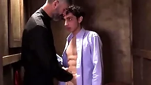 Latino twink catholic boy hauler blather on sex hither oaks with confessing booth