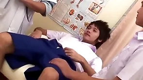 Asian vest-pocket twink 3some barebacked plus facialized on tap doctor