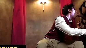 Yesfather - cute latino crony gabe bradshaw gets drilled by perv celebrant by means of fervent confession