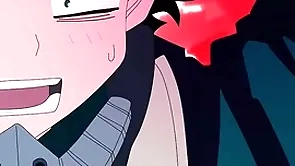 Midoriya gives with his pain in the neck to his straight join up bakugo