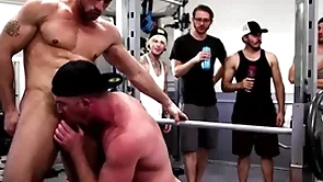 Wooh, denote on! what on low-down is downward on this gym?! a handful of men felicitous fitt and roman todd unequivocally shameless get naked and stimulate screwing each other. in all directions public! someone's skin other exercisers are shocked!