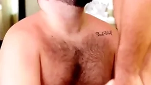 Two hairy homosexual deviants have bareback fellow-feeling a amour fest