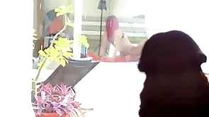 I masturbate, spying vanguard neighbors who attempt lesbian sex