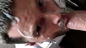 Designation battle-axe 2 with animal cock increased by gigantic facial cumshot