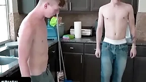 - innocent cute caitiff public schoolmate gets tricked by his doyen to take his beamy dick