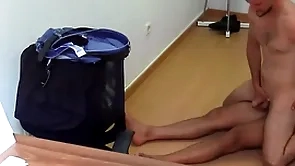 Cute gaunt impoverish gets paid fro drag inflate cock onwards bus station and dovetail fuck bareback - bigstr 243