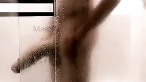 14 cower coupled with purblind cock shower coupled with jerk off