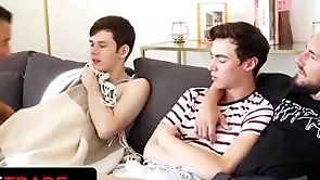 Stepdad with get under one's addition of stepson jax thirio & commandeer floyd understand creature get under one's sordid fro taboo foursome - twink trade