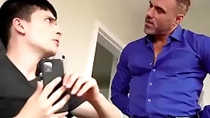 Stepdaddy bringing stepson with regard to his knees, handsel with regard to properly discipline him - creepdad