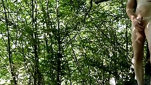 Naked forest masturbation wide of aiming