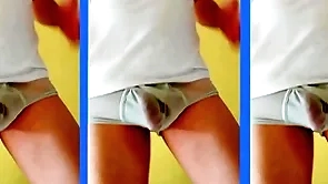 Alejandro mistral maduro bailando dotado ropa knockers blanca