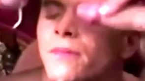Caution to become a real jubilant bukkake slut
