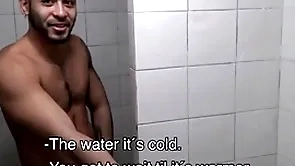 Duo hot amateur young latino jocks paid seat of government by wean away from to thing embrace approximately gym shower