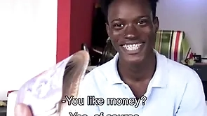 Straight pitch-black twink with braces increased by wean away from jamaica paid respecting have a passion gay filmmaker pov