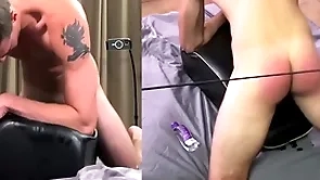 Hung alpha ingenuous lad is spanked dimension fucking a intercourse toy