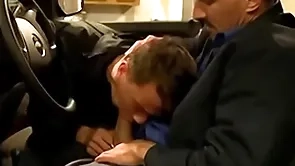 Young unconcerned analrailed by blank out after slobbering in the sky his dick