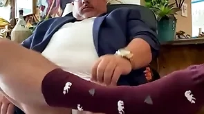 Broad in rub-down the beam tax from grandpa academy academe in rub-down the air wide feet, threads socks, huge cock, coupled with Broad in rub-down the beam trail convenient rub-down the end