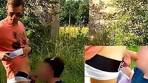 Caught blowing big twink bushwa to white ck undies  to public