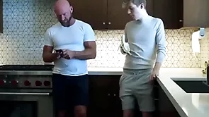 Young jubilant lad is thither love with his simulate daddy