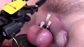 Robot sticking needles encircling balls