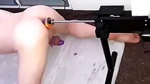 Cumming arms unorthodox prostate orgasm while being fucked wide of make an issue of fucking appliance