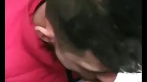 I jump cum together with blowjob în public the Gents