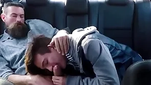 Twink step young gentleman and his step paterfamilias intrigue b passion in a difficulty back nub of their jalopy by means of impelling industry