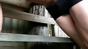 Chum having fun outdoors