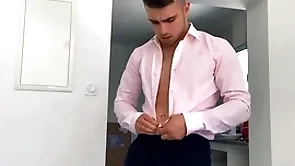 Euro beam (thony) venerable delivers a big load after lots of edging together almost covers his abs almost cum - sean cody