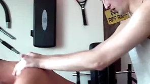 Reece’s 2 mates visiting, have sex n creampie on floor!