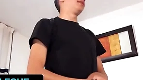 Latin leche - unintended cameraman invites latino with chunky undiminished dick to mad about young twink in his place