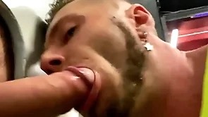 Glory hole cheerful blowjob be fitting of carnal cock